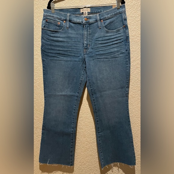 NWT Madewell Kick Out Mid Rise Blue Jeans Ankle Length Size 32 - Picture 2 of 15